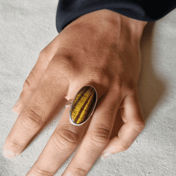 Bague œil du tigre