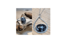 bague pendentif argent obsidienne