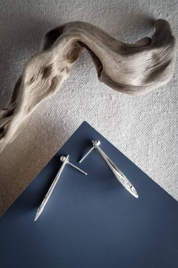 boucles d'oreilles en filigrane argent en forme de goutte