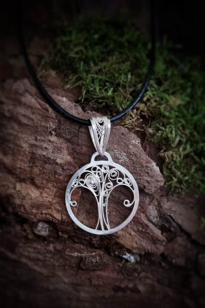 pendentif arbre de vie en argent filigrané