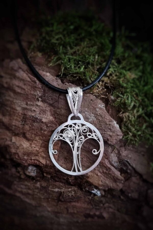 pendentif arbre de vie en argent filigrané