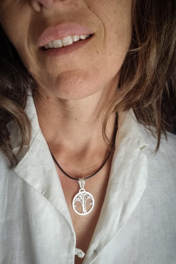 pendentif arbre de vie en argent filigrané