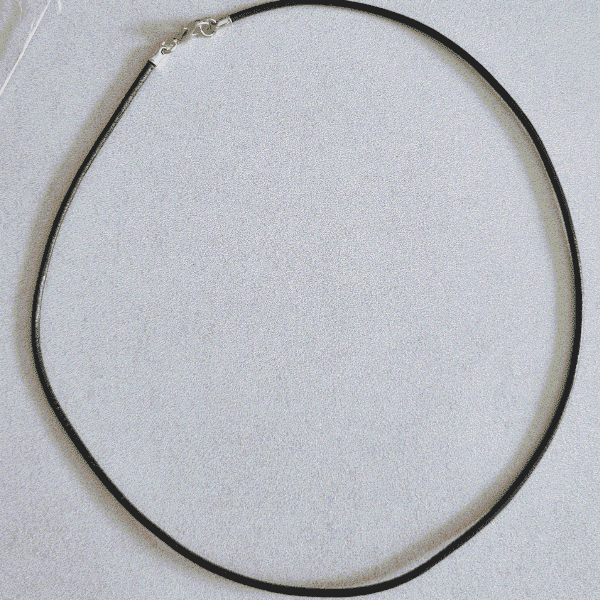 Cordon cuir 2 mm argent