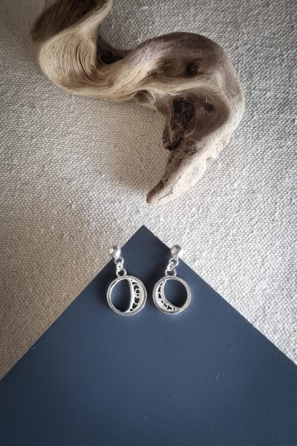 boucles d'oreilles en argent filigrané