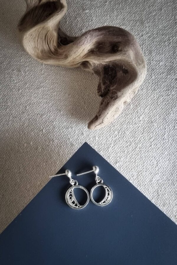 boucles d'oreilles en argent filigrané