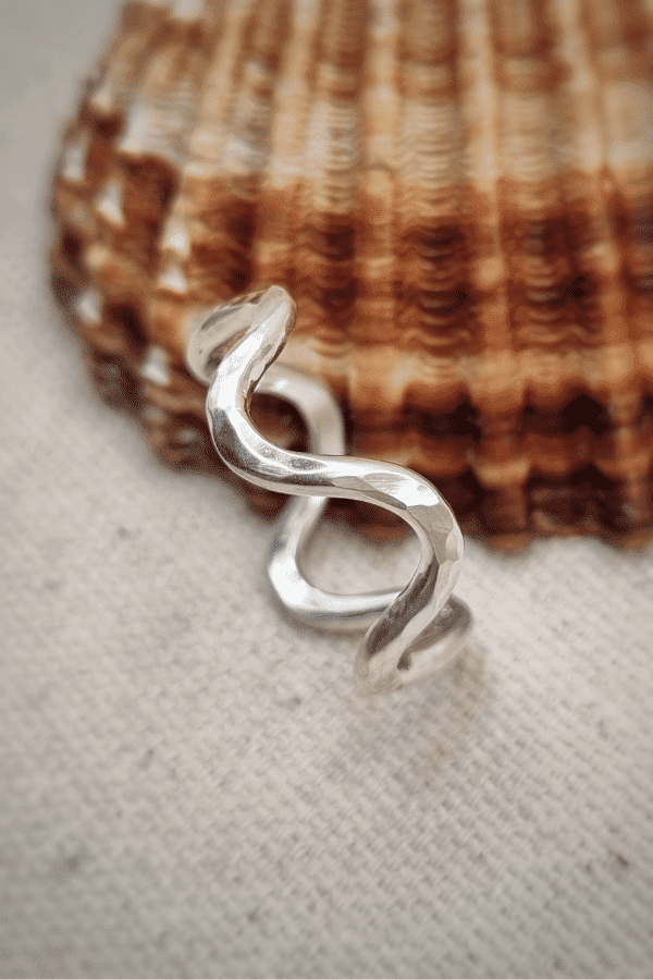 bague argent vague