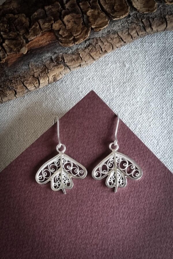 boucles d'oreilles papillon en argent filigrané